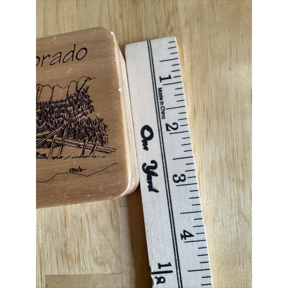 Colorado Mountain Souvenir Wooden Ballpoint‎ Pen and Engraved Wood Case Set